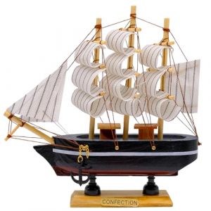 Fahibin Bois Nautique Maquette De Voilier,16cm Mod&egrave;le de voilier en Bois, Mod&egrave;le Navires Nautique Marine,Mod&egrave;le de Bateau &agrave; Voilier en Bois (PPSSHOP, neuf)