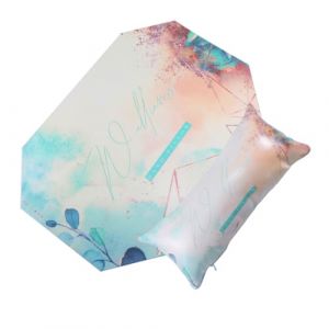 TEHAUX Kit Coussin Octogonal Mains de Manucure Tapis de Manucure pour Nail Art Confortable et Pratique Usage Professionnel et Domestique (Breamblue N, neuf)