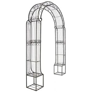 CLP Arche De Jardin en Fer Forg&eacute; Alessia I Hauteur du Passage 228 cm Largeur 123 cm I Arceau A Rosiers I Support pour Plantes Grimpantes, Couleur:Bronze (shop.nova, neuf)
