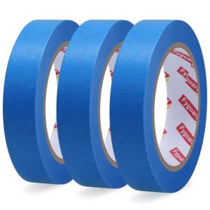 Fyguard 3 Rouleaux Ruban de Masquage, 30mm x 50m Ruban de Peintre Bleu Masking Tape R&eacute;sistant &agrave; la Chaleur pour les R&eacute;novations et les Finitions Nettes (pengzhicheng, neuf)