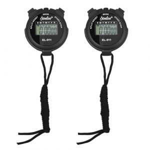 2 Pi&egrave;ces Chronom&egrave;tres Multifonction Chronom&egrave;tre de Sport Montre Minuterie de Chronom&egrave;tre Portable, Appliqu&eacute; au Courir Football Basket Natation et Les Autres Sports, Noir (DaMai Trading, neuf)