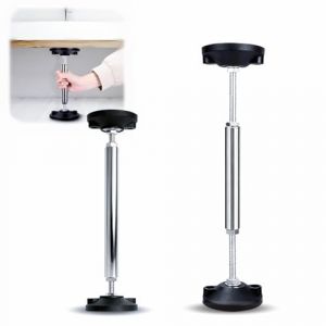 Qivine 2 Pi&egrave;ces Barres de Support T&eacute;lescopiques, R&eacute;glables de 38cm &agrave; 52 cm, Support de Poteau Supporte Jusqu'&agrave; 300 kg, Pied de Poteau Reglable Courts pour Armoires Murales, Armoires TV (38-52cm) (Gartwan, neuf)