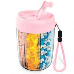 Fefod pilulier semainier 7 jours, Pilulier hebdomadaire extra large avec 6 grands compartiments, Pillulier Matin et Soir Portable, Pilulier de Voyage pour Vitamines, Huile de Poisson, M&eacute;dicaments etc (Fefod Direct, neuf)