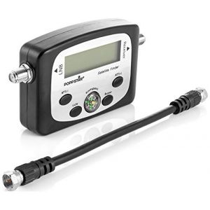 Poppstar Digital Satfinder (Appareil de Mesure num&eacute;rique Sat Finder pour antenne parabolique, alignement et r&eacute;glage pr&eacute;cis), c&acirc;ble coaxial 19,5 cm Inclus (poppstar*, neuf)