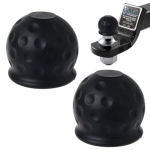 2 Pi&egrave;ces Cache Boule Attelage,Cache Boule Attelage Voiture,Protege Boule Attelage Voiture,Protection Boule Attelage,Housse De Protection Universelle en Caoutchouc pour Boule De Remorquage De Voiture (YIQings-US, neuf)