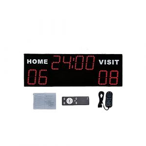 Tableau de Bord électronique Affichage LED extérieur Sport Compte à rebours Multifonction Tableau de Bord de Football numérique, Horloge de Score Professionnelle Murale Gardien de Score pour multisp (anozon fr, neuf)