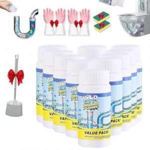 Lanoxie - Lanoxie D&eacute;boucheur Pro, D&eacute;boucheur Canalisation, Nettoyant Puissant Canalisation, Poudre Nettoyante Id&eacute;al En Cas d'Eau Stagnante Cuisine (10pcs) (Mo ce, neuf)