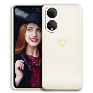 POUHYE Coque pour Honor X7 4G &Eacute;tui, Mince Souple Silicone Coque Antichoc Housse, Anti-Rayures Bumper Housse TPU T&eacute;l&eacute;phone Case Cover avec Motif Coeur Blanc (SUPGUARD-EU, neuf)