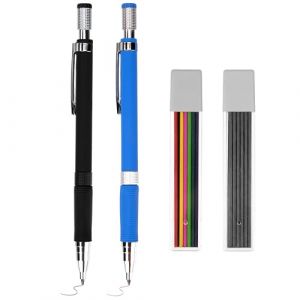 Tunejoy Porte Mines 2mm Crayons Mécaniques avec 24 pcs Mines de Couleur et Noir Anti-fracture Mechanical Pencil pour le dessin, l’écriture, la fabrication, l’esquisse, le charpentier (HYPER SHOP SRL, neuf)