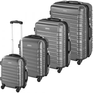 tectake&reg; Set de Valise de Voyage 4 Tailles Valise Grande Taille Valises Cabine Petite Valises Sacs de Voyage Maternit&eacute; ABS avec Roulettes Pivotantes 360&deg; Serrure &agrave; combinaison TSA Poign&eacute;e t&eacute;lescopique (Made4Home SAS, neuf)