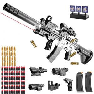 M416 Pistolet Jouet Enfant,Mousse Soft Bullet Gun Jouet,Mousse Pistolet,rechargement Manuel,Soft Bullet Toy Gun Pistolet pour 14+ Cadeaux Enfants,Noir et Jaune (Argent) (wanakeji, neuf)