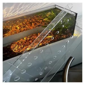 PEYNIR Couvercle Aquarium Couvercle d'aquarium Couvercle d'aquarium en Acrylique Transparent, Housse Amovible Temporaire Anti-sauts avec mangeoire(L51.2xW17.7in/130x45cm) (Little Coow's Hceir, neuf)