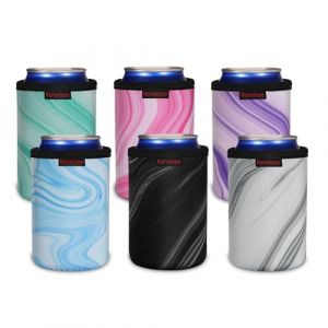 KENOBEE 6x 12oz Manchons Isolants Refroidisseur Canette, Porte-boisson refroidisseur de canettes Antid&eacute;rapants R&eacute;utilisables, Pochettes pour canettes de Bi&egrave;re (355ml, 6 Couleurs) (Kenobee-EU, neuf)