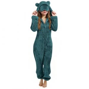 G&eacute;n&eacute;rique Combinaison Pyjama Fille Gar&ccedil;on Enfant Douce Pyjama Combinaison Surpyjama pour Enfants Grenouill&egrave;re Hiver Chaude Doubl&eacute;e Polaire Avec Capuche Et Cache-&OElig;il D&eacute;guisement Douillet En Peluche (Mumuki, neuf)