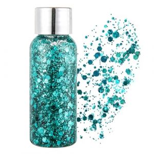 GL-Turelifes Sirène Paillettes Glitter Liquide Fard À Paupières Body Gel Cosmétique Visage Cheveux Ongles Longue Durée Mousseux 30g (04# Vert) (GL-Turelifes, neuf)