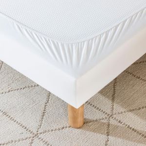 Cache-sommier Coton Jersey Blanc 70x190 &agrave; 80x200 (LEMATELAS, neuf)