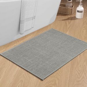 chakme Tapis de bain antidérapant 43 x 61 cm avec dos en caoutchouc Tapis de bain antidérapant lavable Tapis de bain Tapis de bain Tapis de bain Tapis de bain Tapis de douche Gris (YouFeng Trading, neuf)