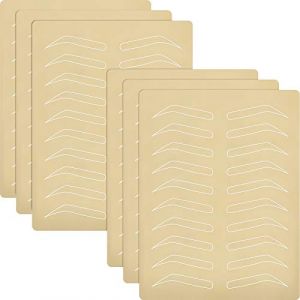 6 Peau de Pratique de Tatouage de Sourcil Peau de Pratique Microblading Feuille de Peau de Pratique Tatouage sans Encre Double Face N&eacute;cessaire (Peau de Tatouage de Sourcil Blanc) (DayLander, neuf)