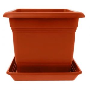 Centi Lot de 1 grand pot de fleurs d'ext&eacute;rieur en titane m&eacute;diterran&eacute;en : 48 x 48 cm - Grand pot de fleurs d'ext&eacute;rieur avec une &eacute;norme 84 litres d'&eacute;l&eacute;gance en terre cuite pour les r&ecirc;ves de jardin XXL (2friends GmbH, neuf)