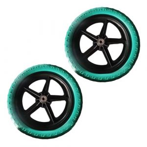 Baoblaze 1 Paire de Roues de Rechange pour draisienne, l&eacute;g&egrave;res, antid&eacute;rapantes, 27 cm, pour r&eacute;paration, Cadeau d'anniversaire, Jouets, Roues, Vert (Baoblaze Online, neuf)