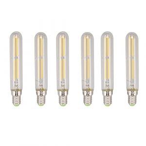 6 Pièces Tube LED Ampoule 4W 2300K Ampoules Tubulaires E14 Base T20x120 220 à 240V pour éclairage de Bureau Chambre (Transparent) (Sugreat, neuf)