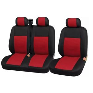 Générique pour Renault Master Trafic Housses de Siege Camion Camionnette Tissu Rouge 2+1 (JJ AUTOBITS, neuf)