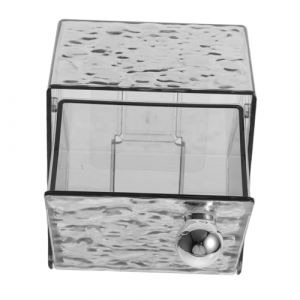 Beaupretty Distributeur De -tiges Porte-coton-tiges Transparent Avec Couvercle Rabattable Organisateur De Salle De Bain Mural Pour Cosm&eacute;tiques (lorianca, neuf)