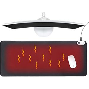 Yangers 80x33cm Tapis de Souris Chauffant Fermeture Automatique Tapis de Bureau Chauffant Tapis Chauffant Table de Massage Couverture &eacute;lectrique pour PC Clavier Ordinateur Portable Bureau et Famille (onewer, neuf)