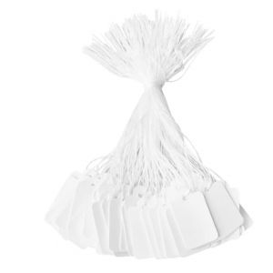 200 Pi&egrave;ces &Eacute;tiquettes de Prix, 23 * 13 mm, Blanche?&Eacute;tiquettes de Prix Vierges Inscriptibles, Petites &Eacute;tiquette Kraft avec Ficelle pour Bijoux V&ecirc;tements March&eacute; aux Puces (ANITA ADAMS LTD, neuf)
