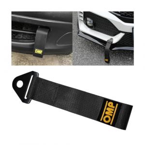 JNNJ 2 Pièces Sangle De Remorquage Universelle, Corde De Remorquage d'urgence pour Voiture, Sangle D'attelage en Nylon, Sangle Remorquage pour Pare-Chocs Avant Et Arrière De La Voiture(Noir) (KJHmaoyi, neuf)