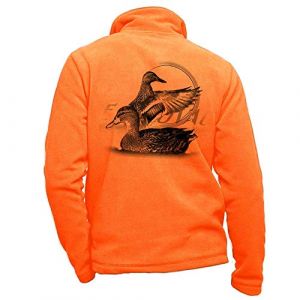 Polaire de chasse orange personnalis&eacute; canard - affaire de chasse taille XL (Pets-easy, neuf)