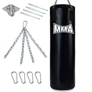 Sac de Boxe MMA 160x35 CM Équipement de Formation de Crochet de Sac de Frappe avec Le remplisseur Lourd rempli respectueux de l'environnement [137] (ferocity-shop, neuf)
