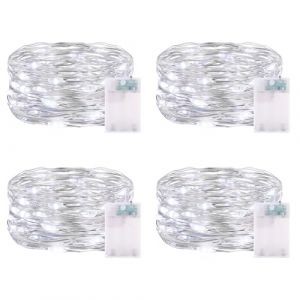 5M 50 LEDs Guirlande Lumineuse, Guirlande lumineuse LED Batterie avec Minuterie pour les F&ecirc;tes de No&euml;l, le Mariage, la F&ecirc;te D&eacute;cor de Votre Chambre et Jardin (GZ MingAo, neuf)