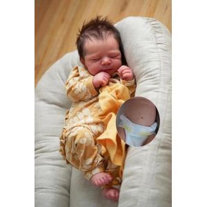 Zero Pam Bébé Reborn Garcon, 48CM Bébé Reborn Réaliste,Poupee Silicone,Poupée Nouveau-né Réaliste Garçon en Silicone Poupée Bébé Réaliste Et Réaliste,Poupée Étanche pour Les Jouets des Garçons (Estotrade, neuf)