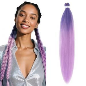 S-noilite EZ Braids Extensions de cheveux pré-étirées faciles à tresser pour crochet Box Twist Braids Ombre Yaki synthétiques Réglage de l'eau chaude, 66cm 3 paquet 271g,Blond cendré à blond décoloré (EU Fancy Activestyle, neuf)