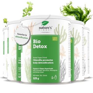 Nature's Finest BIO Detox - Détox Colon avec Chlorelle et Spiruline Bio - Boisson Détox Minceur Riche en Protéines - 625g pour 125 Jours (Nutrisslim shop, neuf)