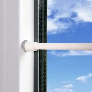 Lot de 2 tringles à rideaux à clipser - Tringle sans perçage - Barre de serrage pour rideaux, tringle télescopique - Réglable par rotation - Pour rideaux, armoires, cuisine - Blanc - 40 à 60 cm (WXEUR, neuf)