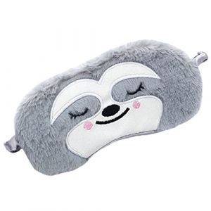 WRITWAA Masque Oculaire De Singe Gris Pour Filles Masque Des Yeux De Sommeil Mignon Enfants Adultes Masque De Sommeil Noir Dormir Couverture Oculaire Du Sommeil Coton Satiné En Peluche (Saieli, neuf)