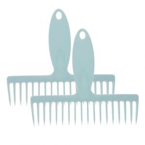 BELLIFFY 2 pi&egrave;ces Peigne &agrave; Dents Larges pour Nettoyage de Balai &Eacute;limination des Poils et Poussi&egrave;res Outil Pratique avec Manche Ergonomique Lot (Hunation, neuf)