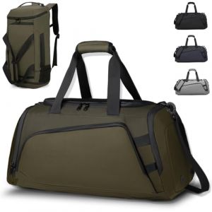 40L Sac de Sport Homme Femme, Grand Sac de Voyage avec Compartiment à Chaussures et Compartiment Humide Sac a Dos pour Voyage, Natation,randonnée, Camping (Vert) (LHTKJ, neuf)