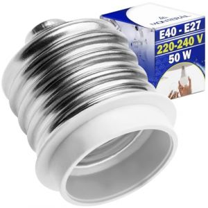 MONTERAL 4 Pi&egrave;ces Adaptateur Ampoule E40 vers E27 - Adaptateur Douille Ampoule Max 50W 220-240V 50-60Hz - Garantie de 10 Ans (MONTERAL, neuf)
