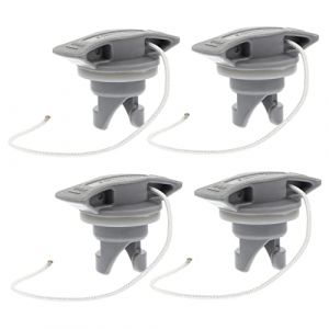 Veemoon Lot de 4 bouchons de valve d'air pour kayak, matelas gonflé, matelas gonflable, bateau gonflable, bouchon de valve, adaptateur de bateau, pompe, adaptateur, housse de valve (Quiet Window, neuf)