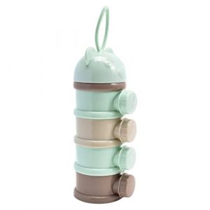 Rehmanniae Boîtes Dose Lait, Doseur Biberon Bébé, Doseur Bébé 4 Compartiments Distributeur Bébé, Distributeur Lait en Poudre pour Bébé, Doseur Lait Bébé Portable pour Voyage Et aison (Rainbow185, neuf)