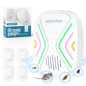Répulsif à Ultrason, Répulsif Ultrason Anti Moustique, 4pcs Anti Moustique Ultrason Souris Répulsif à Souris Intérieur Répulsif Ultrason Appareil Anti Rats/Cafards/Rongeurs/Fourmis/Araignées/Insectes (Thehomeuse-EU, neuf)
