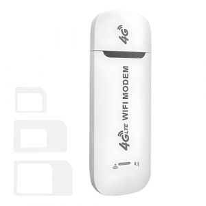 Clé 4g Internet 4G 150 Mbps, 4G LTE USB Dongle WiFi, Wireless Cle Modem 4G avec Emplacement, USB 4G LTE sans Fil WiFi Hotspot Routeur Modem Stick (Aoklidil, neuf)