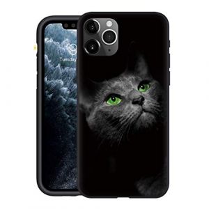 Yoedge Coque pour Huawei P Smart 2020 4G Etui en Silicone Noir avec Motif Dessin Housse de Protection Antichoc TPU Mat Ultra Fine Mince Souple Bumper Case Cover pour Huawei P Smart 2020 6,21", Chat (Herr Dietmar, neuf)