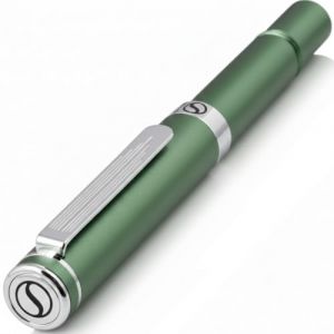 Scriveiner Roller Vert EDC Stylo de luxe, Stylo de poche lourd avec finition chrom&eacute;e, d'&eacute;criture agr&eacute;able, Cadeau homme et femme, Recharge Schmidt, Ensemble de stylos de bureau (SCRIVEINER, neuf)