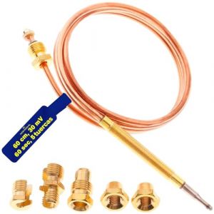 Thermocouple Universel pour Gaziniere Gaz Longueur 60 cm avec 5 Écrous Garantie de 10 Ans - MONTERAL (MONTERAL, neuf)
