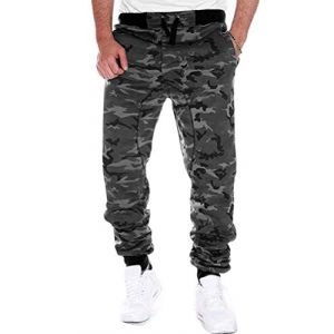 Onsoyours Homme Pantalon Cargo Casual Jogging Camouflage Militaire Mode Casual Sport De Jogging Taille Tlastique Occasionnels L&acirc;Che De Surv&ecirc;Tement Pantalon B Gris S (Dear Shall Good Inc., neuf)