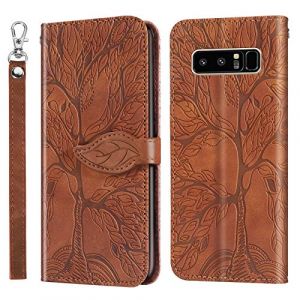JayModCase Coque pour Samsung Galaxy Note 8, Premium en Cuir PU Multifonction Antichoc Etui &agrave; Rabat, Support Fentes Cartes Pochette de Portefeuille Cuir Coque Samsung Galaxy Note 8 - Marron (Hailian EU Store, neuf)